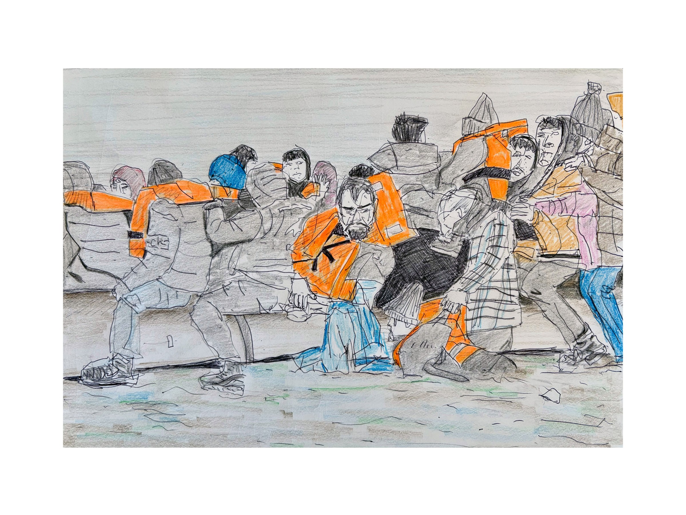gravelines - colour pencil on paper